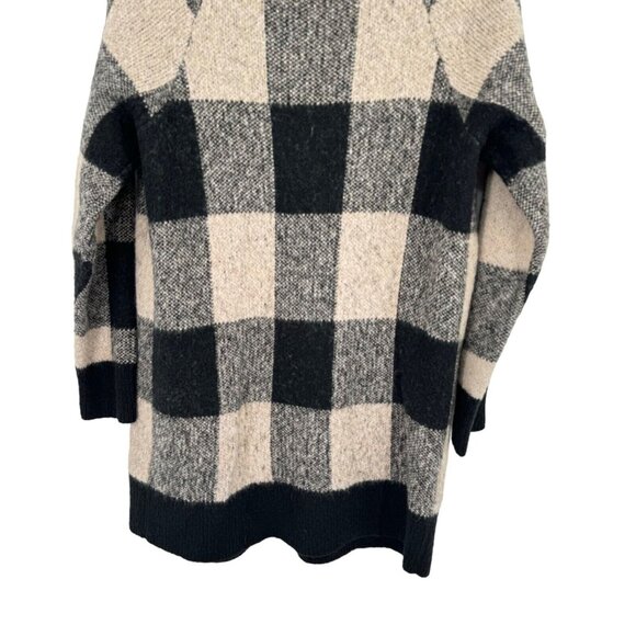 Lucky Brand Women's buffalo Plaid Open Cardigan Sweater size Medium wool blend - Picture 8 of 10